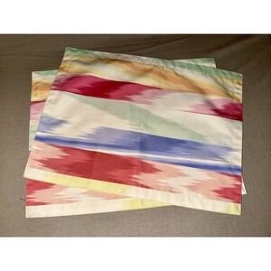 Missoni Tessuto Multi Alicante Fabric Placemats, 15x20.5 in, Set of 2 H20141 NEW